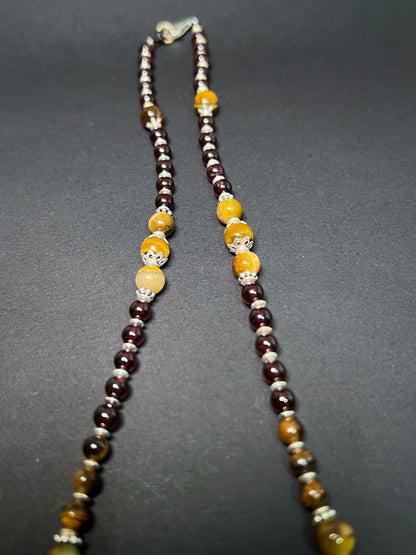 Garnet | Tiger eye | Pearl